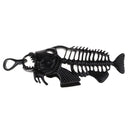 Black Fish Skeleton Charms Pendants Findings for DIY Jewelry Making Necklace Clothing Bag Hanging Decoration 91mm