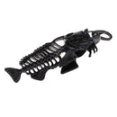 Black Fish Skeleton Charms Pendants Findings for DIY Jewelry Making Necklace Clothing Bag Hanging Decoration 91mm
