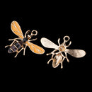 5 Pack Creative Enamel Bee Charms Flatback Embellishment Sewing Buttons DIY Phone Case Decoration Scrapbooking Jewelry making accessories