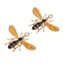 5 Pack Creative Enamel Bee Charms Flatback Embellishment Sewing Buttons DIY Phone Case Decoration Scrapbooking Jewelry making accessories