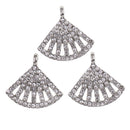 3x Shell Rhinestone Charms For DIY Necklace Bracelet Earrings Jewelry Making