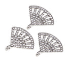 3x Shell Rhinestone Charms For DIY Necklace Bracelet Earrings Jewelry Making