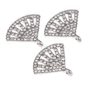 3x Shell Rhinestone Charms For DIY Necklace Bracelet Earrings Jewelry Making
