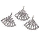 3x Shell Rhinestone Charms For DIY Necklace Bracelet Earrings Jewelry Making