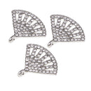 3x Shell Rhinestone Charms For DIY Necklace Bracelet Earrings Jewelry Making