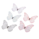 5 Pieces Crystal Fabric Butterfly Embellishments DIY Hair Accessories Applique for Clothing Hat Bag Shoes Decoration 43mm