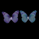 5 Pieces Crystal Fabric Butterfly Embellishments DIY Hair Accessories Applique for Clothing Hat Bag Shoes Decoration 43mm