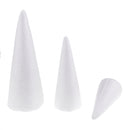 3Pcs Cone Shaped Styrofoam Foam Ornaments For Handmade DIY Modelling Crafts