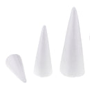 3Pcs Cone Shaped Styrofoam Foam Ornaments For Handmade DIY Modelling Crafts