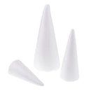 3Pcs Cone Shaped Styrofoam Foam Ornaments For Handmade DIY Modelling Crafts