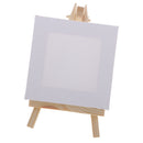 3''x3'' Mini Canvas & Easel Set for Painting Craft Drawing Wedding Table Numbers Hobby Craft Tools, Natural Wooden Easels and Blank Canvas