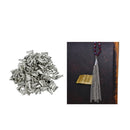 100 Pieces Vintage Flower Bead Caps Tassel Cap Crimp End Connectors Antique Silver for Tassel Chains Earring Necklace Pendant DIY Jewelry Findings