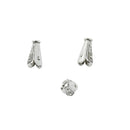 100 Pieces Vintage Flower Bead Caps Tassel Cap Crimp End Connectors Antique Silver for Tassel Chains Earring Necklace Pendant DIY Jewelry Findings