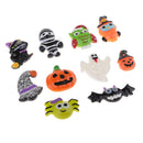 10 Pieces DIY Mix Halloween Pumpkin Ghost Resin Flatback Cabochons Button for Album Card Scrapbooking Embellishments DIY Phone Cover Decoration Craft