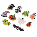 10 Pieces DIY Mix Halloween Pumpkin Ghost Resin Flatback Cabochons Button for Album Card Scrapbooking Embellishments DIY Phone Cover Decoration Craft