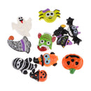 10 Pieces DIY Mix Halloween Pumpkin Ghost Resin Flatback Cabochons Button for Album Card Scrapbooking Embellishments DIY Phone Cover Decoration Craft