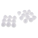 20 Pack Modelling Polystyrene Styrofoam Foam Balls White Craft Balls Drops For DIY Christmas Party Decoration Wedding Bouquet Supplies Gifts - 30x35mm