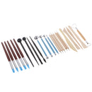 Polymer Clay Tools, 23Pcs Modeling Clay Tools, wooden clay tools, Wooden handle ball stylus, rubber pens, rubber handle ball stylus, plastic stylus