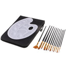 Acrylic Paint Brush Set Oil Watercolor Gouache Paint Brushes - Artist Brush Set - Art Paint Brushes - Paint Tray Palette for Kids Beginners Adults
