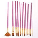 13 Piece/set Artist Nylon Hair Paint Brush With Palette Zipper Bag Organizer for Art Painting Supplies Tools