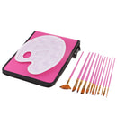 13 Piece/set Artist Nylon Hair Paint Brush With Palette Zipper Bag Organizer for Art Painting Supplies Tools
