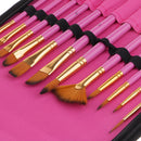 13 Piece/set Artist Nylon Hair Paint Brush With Palette Zipper Bag Organizer for Art Painting Supplies Tools