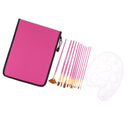 13 Piece/set Artist Nylon Hair Paint Brush With Palette Zipper Bag Organizer for Art Painting Supplies Tools