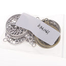 12 Pcs Mixed Antique Bronze Alloy Round Clock Steampunk Gears Charms Pendant