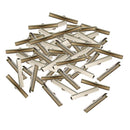 100 Pieces Ribbon End Clamp Leather Pinch Crimps Cord Ends Necklace Bracelet Connector With Loop for Jewelry Making Silver 30mm