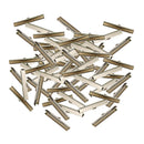 100 Pieces Ribbon End Clamp Leather Pinch Crimps Cord Ends Necklace Bracelet Connector With Loop for Jewelry Making Silver 30mm