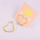5 Pieces Colorful Metal Heart Shape Paper Clips Office Bookmarks Stationery