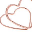 5 Pieces Colorful Metal Heart Shape Paper Clips Office Bookmarks Stationery