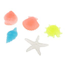 5 Pieces Conch Shell Glow in the Dark Stones, Garden Pebbles Rocks for Outdoor, Walkway, Window, Yard Grass, and Fish Tank Decoration