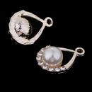 10pieces Champagne Gold Alloy Pearl Crystal Craft Charms For DIY Jewelry Making Craft Drop Shape Pendants 19x12mm
