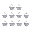 10 Pcs Rhinestone Alloy Charms Pendants DIY Earring Bracelet Jewelry Makings