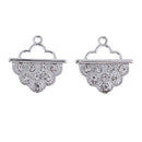 10 Pcs Rhinestone Alloy Charms Pendants DIY Earring Bracelet Jewelry Makings