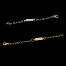 2 Pieces Silver Gold Tone Jewelry Making Magnetic Hooks Lobster Clasps Necklace Bracelet Converter Extender with Chain - 97 x 5mm / 3.82 x 0.20inch