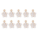 10xFine Flower Rhinestone Pendant Earrings Necklace DIY Jewelry Accessories
