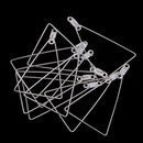 10 Pieces Silver Womens Detachable Triangle Hoop Dangle Pendant Blanks Findings for DIY Wedding Party Earrings Ear Studs