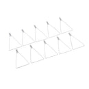 10 Pieces Silver Womens Detachable Triangle Hoop Dangle Pendant Blanks Findings for DIY Wedding Party Earrings Ear Studs