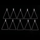 10 Pieces Silver Womens Detachable Triangle Hoop Dangle Pendant Blanks Findings for DIY Wedding Party Earrings Ear Studs