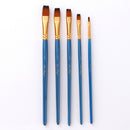 5Pc Nylon Hair Art Painting Brushes Set Acrylic Oil Watercolor Artist Brush