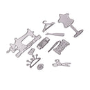 Sewing Costume Design Metal Cutting Dies Stencil Scrapbooking Paper Card Embossing 10 Small Pieces Included