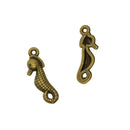 100Pcs Antique Bronze Sea Horse Charms Pendant Necklace Jewelry DIY Findings