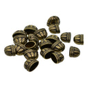 20 Pieces Vintage Large Bead Caps Tassel Crimp End Connectors Antique Bronze 3D Lotus for Earring Necklace Bag Car Keychain Handmade Jewelry Findings