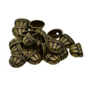 20 Pieces Vintage Large Bead Caps Tassel Crimp End Connectors Antique Bronze 3D Lotus for Earring Necklace Bag Car Keychain Handmade Jewelry Findings