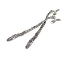 6 Pieces 123mm Antique Tibetan Silver Carved Picapica bird Lotus Flower and Lead Hook Bookmarks DIY Handmade Book Markers Crafts