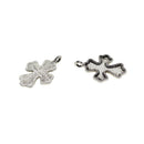 20 Piece Cross Shape Blank Resin Cabochon Charms Beads Bezel Settings Tray DIY Pendant Base Jewelry Making Findings