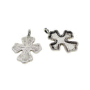 20 Piece Cross Shape Blank Resin Cabochon Charms Beads Bezel Settings Tray DIY Pendant Base Jewelry Making Findings