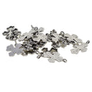 20 Piece Cross Shape Blank Resin Cabochon Charms Beads Bezel Settings Tray DIY Pendant Base Jewelry Making Findings